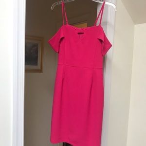 Pink off the shoulders dress never worn.
